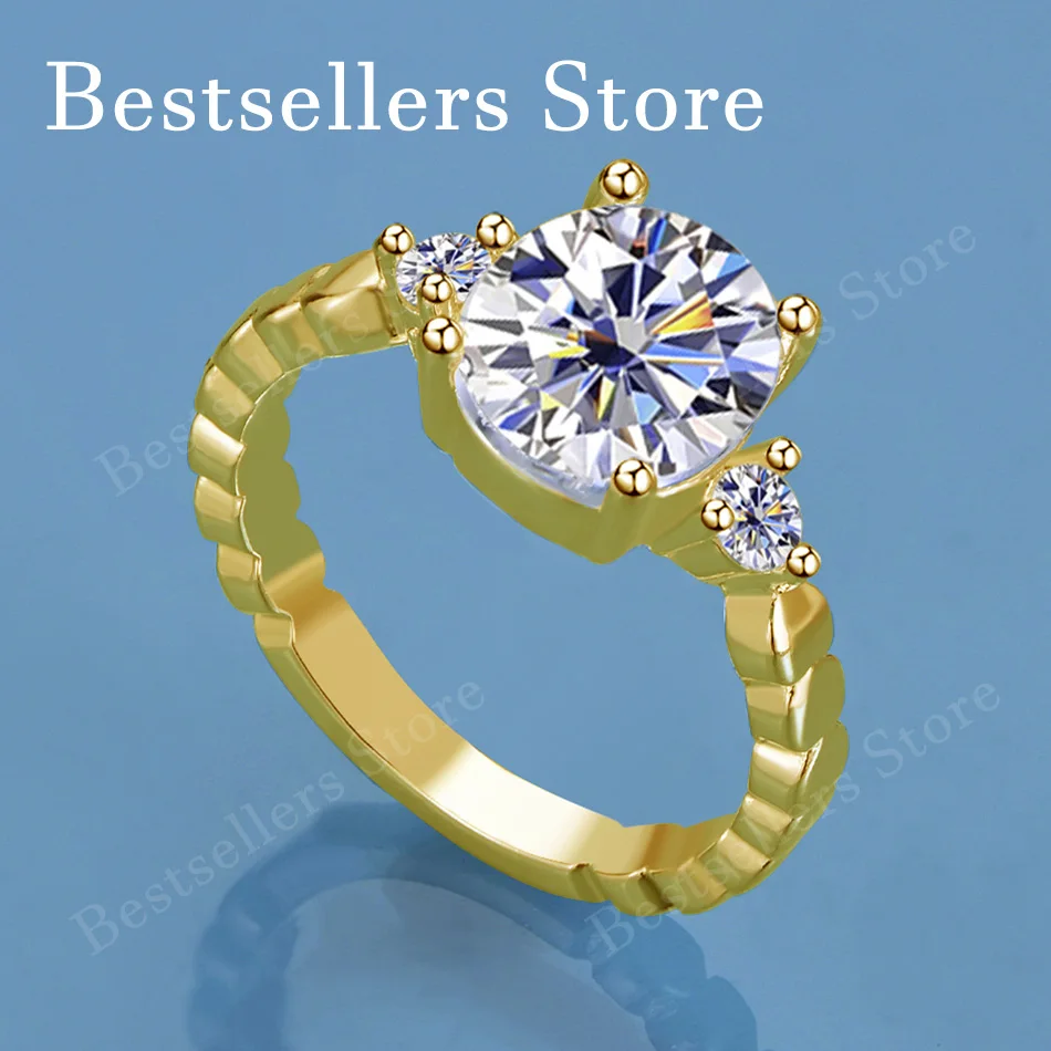 18K Gold-Plated Sparkling Round Zircon Ring – Fashionable Jewelry Accessory – Wedding Gift for Women