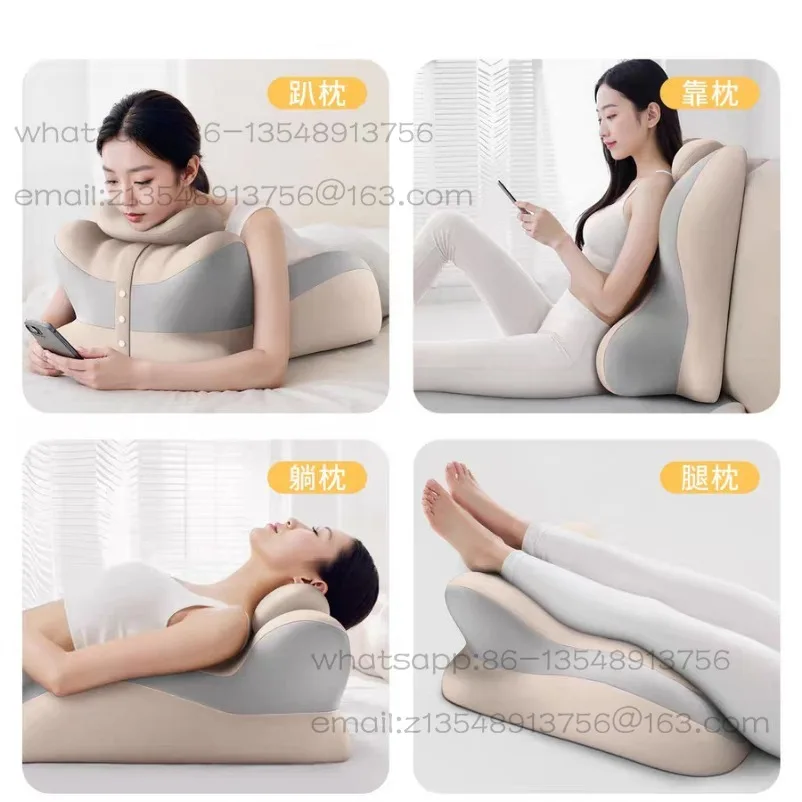 Sleeping pillow, bed pillow, memory cotton bedside soft bag backrest multi-function reading mobile phone reading bedside
