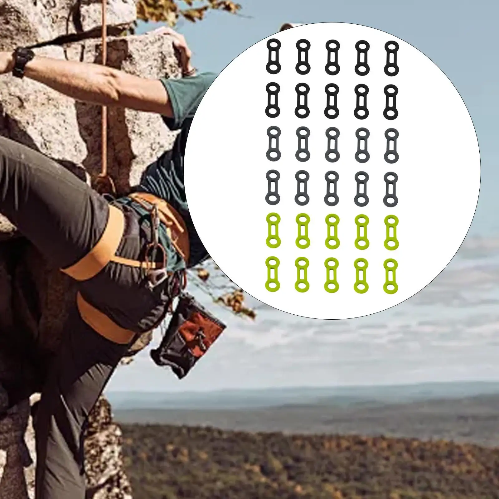 10 Climbing Carabiners with Rope Locks, Rigging Tool, Rope Fixing, Stopper, Caving, Locking Loop, Outdoor Sports