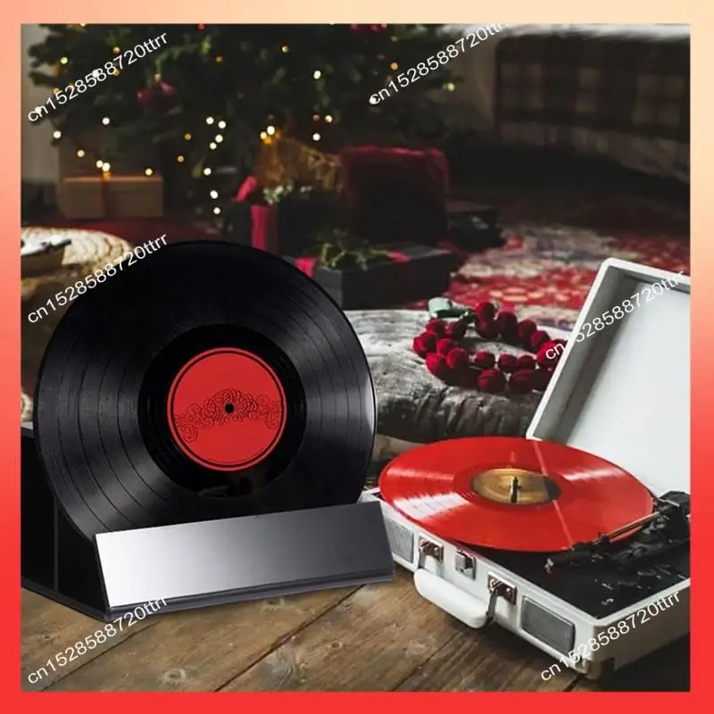 ABNR Черная виниловая подставка для пластинок, акриловый держатель для виниловых пластинок, набор для альбомов и декора для пластинок для любителей виниловых пластинок