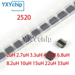 20PCS 1008 SMD MAGNETIC SHIELD POWER INDUCTANCE 2520 2.2UH 2.7UH 3.3UH 4.7UH 6.8UH 8.2UH 10UH 15UH 22UH 33UH HIGH CURRENT