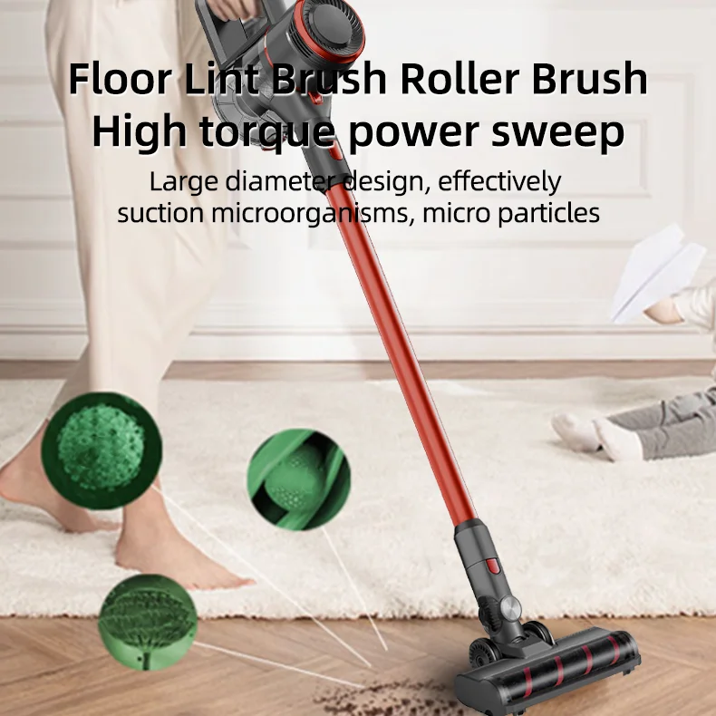 Бытовые беспроводные пылесосы со светодиодным дисплеем 2 в 1, портативный ручной пылесос для дома