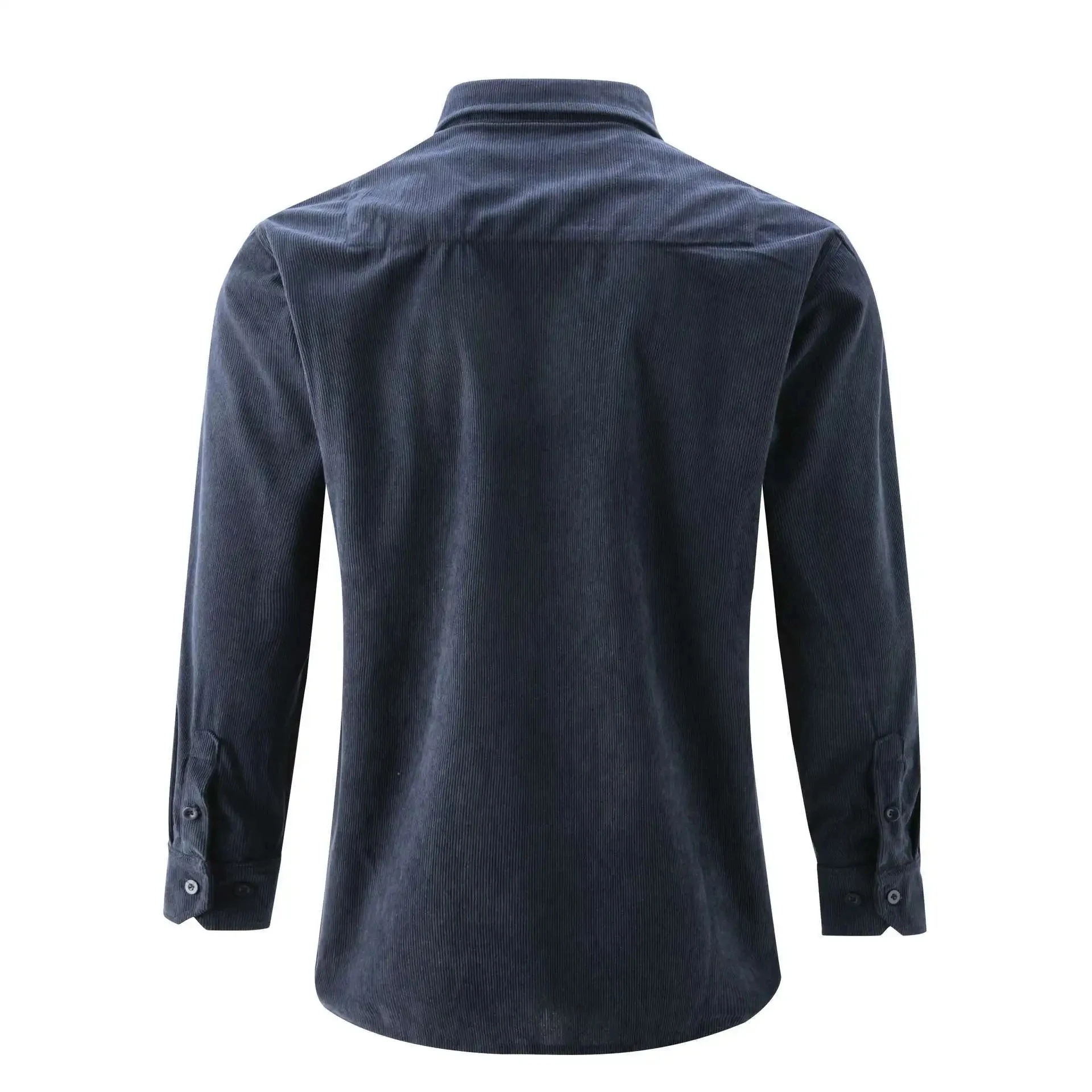 New Men Long Sleeve Shirts Casual Cotton Shirt High Quality Solid Color Corduroy shirt Brand Clothing Male Blouses Shirt jacket