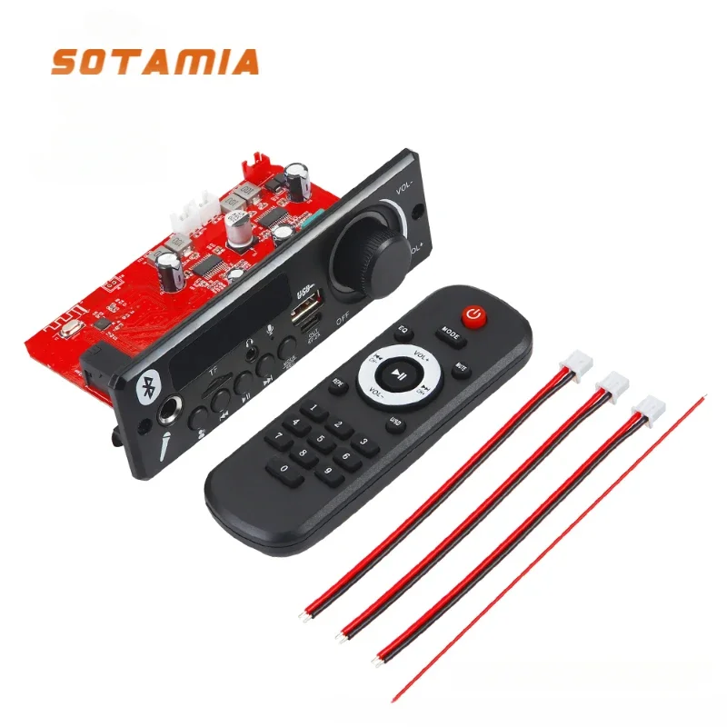 

SOTAMIA 160W Bluetooth Amplifier Audio Hifi Stereo Mini Amp 2x80W MP3 Decoder Board Lossless Decoding Support Microphone Headset