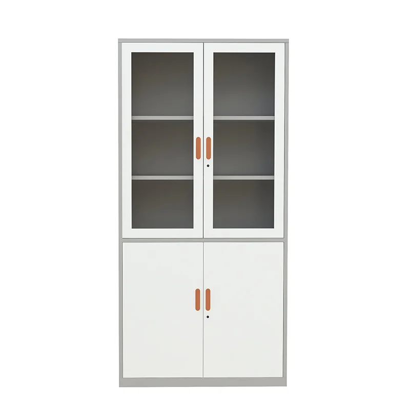 Steel Metal Storage Cabinet Industrial Swing Glass Door Filing Cabinet