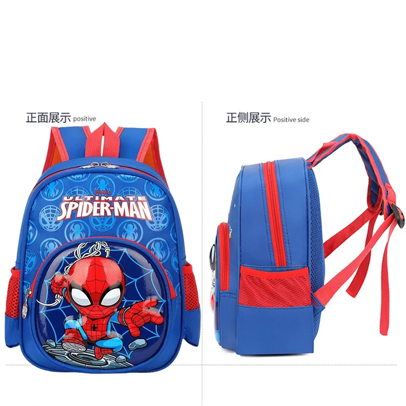 Cartoon anime SpiderMan Backpack Spider Man Children\'s waterproof schoolbag 3D cartoon pattern bag Outdoor children\'s travel bag