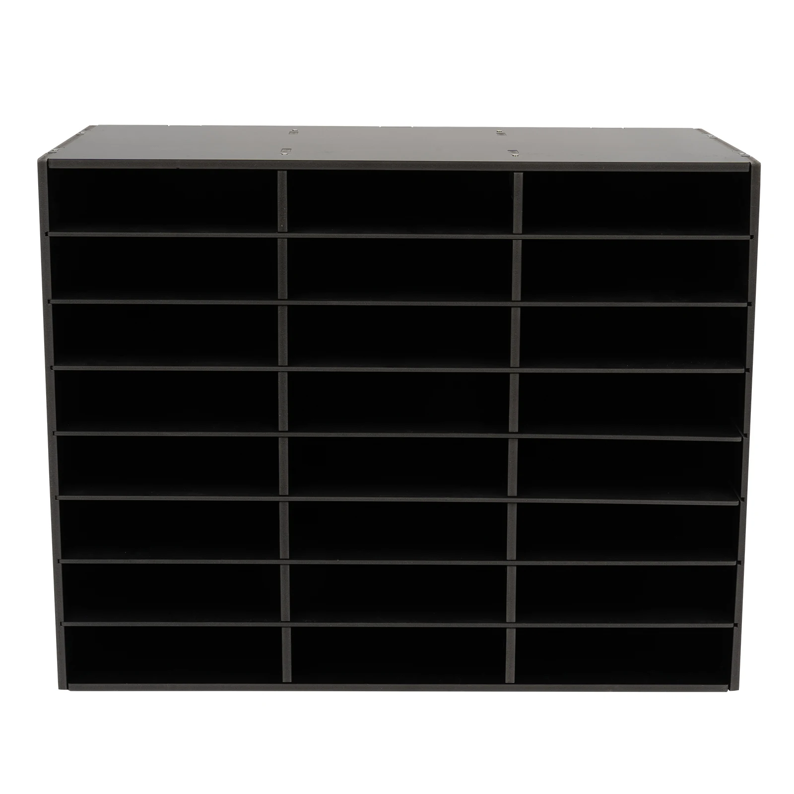 

PVC Literature Organizer Desktop File Sorter Wear-resistant Display Stand Black Office Mailbox Spacious Felt Anti-slip Pads