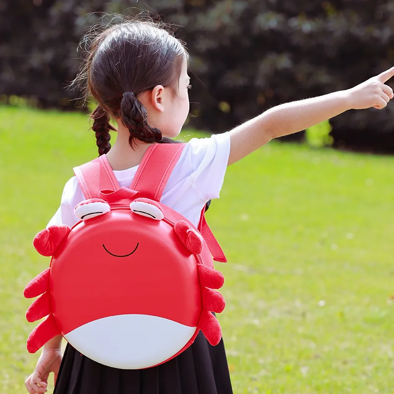 Children Schoolbag Cute Kids Crab Eggshell Backpack 2025 New Versatile Cartoon Boys Girls Fashion Kindergarten Backpack Kawaii