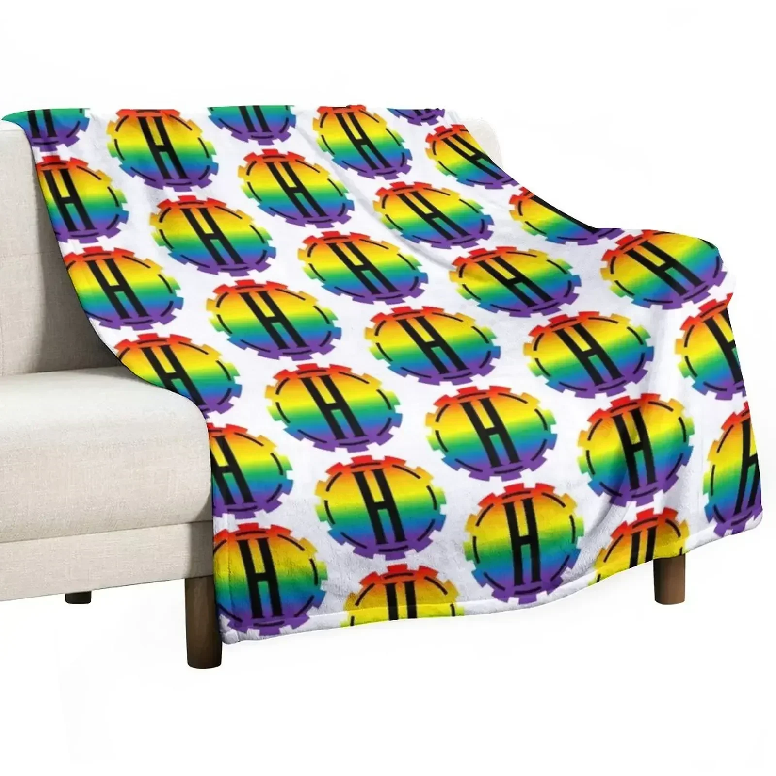 Hoctor Industries Pride Logo Throw Blanket Warm Giant Sofa Nap Luxury Thicken anime Flannels Blankets
