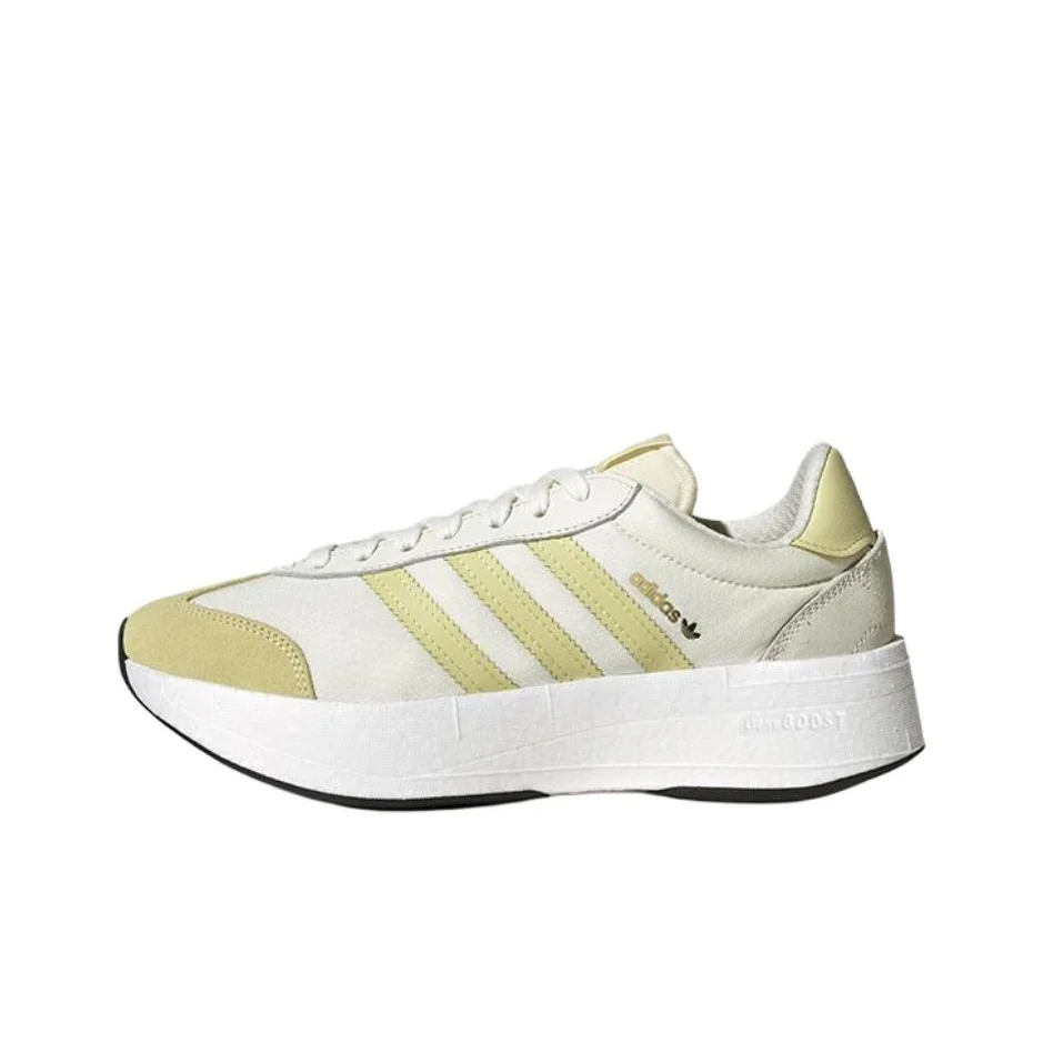 Adidas Originals CITY RNR Fabric Slip Resistant Abrasion Resistant Low top Running Shoes Women's Beige Yellow JQ5150