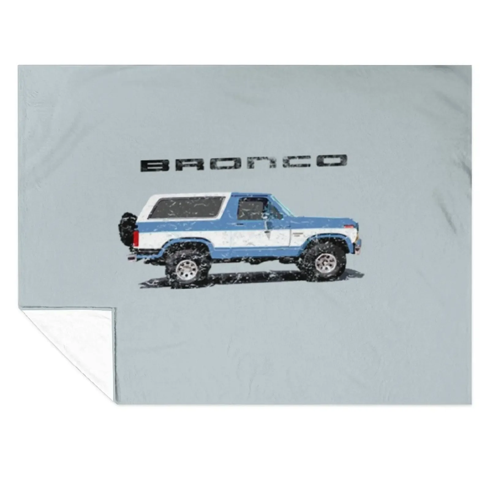 

Bronco 1986Blueand white Throw Blanket Decorative Throw Tourist Shaggy Extra Large Throw Blankets