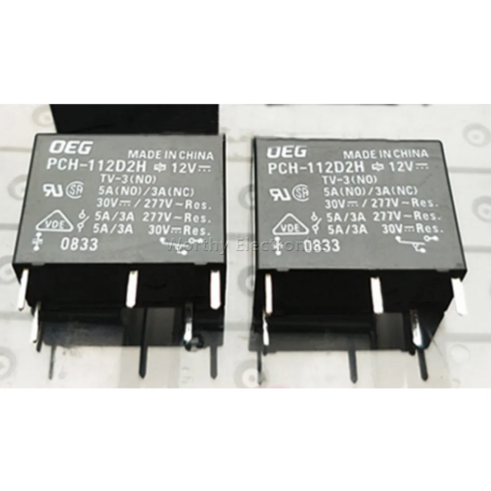 

Free Shipping 10PCS/LOT PCH-112D2H 12V 12VDC 5A 5PIN Relay PCH-112D2H