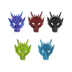 Cosplay Mask Unisex Scary 3D Dragon Mask Dinosaurio Animal Mask Face Mask for Nightclub Fancy Dress Festival Prom Pretend Play