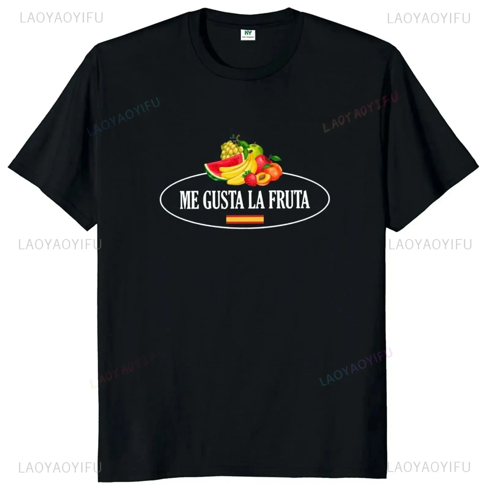 Me Gusta La Fruta T Shirt Fruits Printed Soft Unisex O-neck T-shirt for Men Women Short Sleeve Couple Tee 2024summer