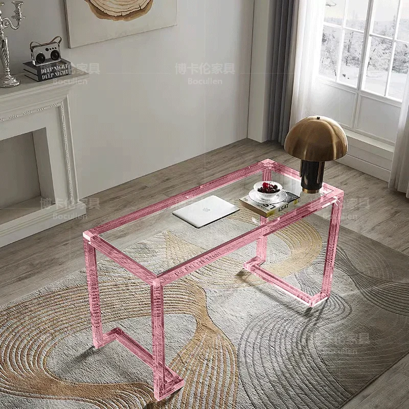 Acrylic transparent desk bedroom writing desk modern computer desk plexiglass ins Internet celebrity dressing table