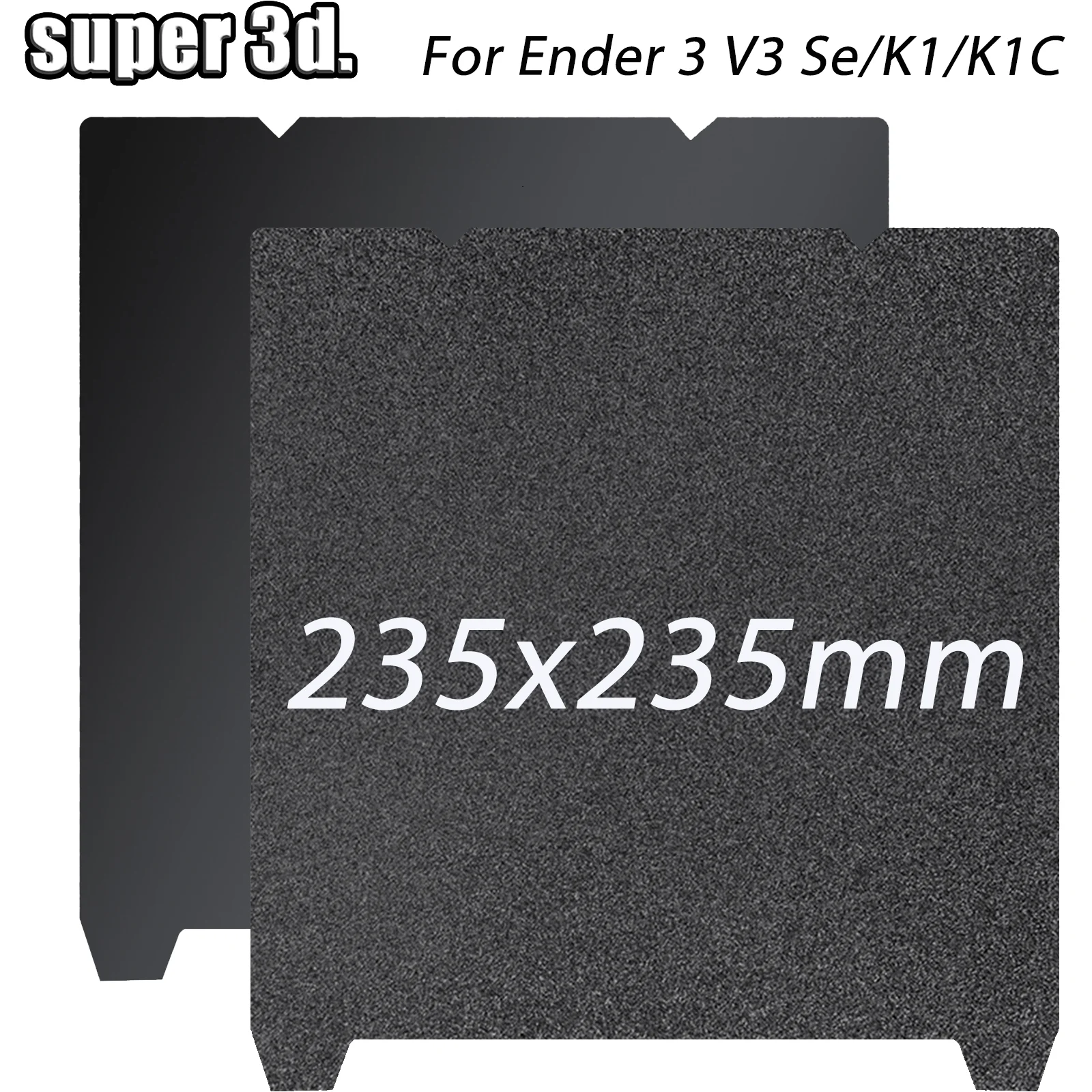 

Ender-3 S1 Pro/Ender 3 V3 SE / Ender-5 S1 Сборная пластина 235x235 мм K1 K1C Кровать PEI Лист Двусторонний K1 PEO PET Пружинный стальной лист