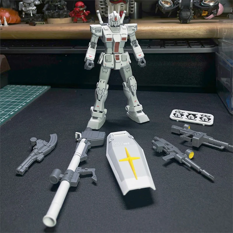 

Модель 012 Hg 1/144 Rx-78 Optimus, цветная сборная модель, подвижные шарниры, высококачественные коллекционные наборы роботов, модели, подарок для детей