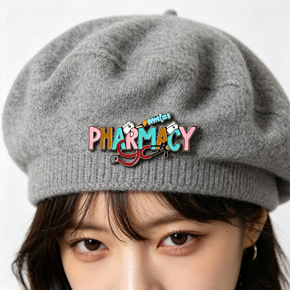 Catuni  Pharmacy Enamel Brooch Pin Interesting Medical Badge Pharmacist Jewelry Clothing Backpack Decoration Doctor Gifts