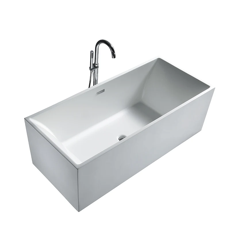 Transparent freestanding bathtub Large bowl-shaped niche Luxury hotel bathroom Shower bathtub