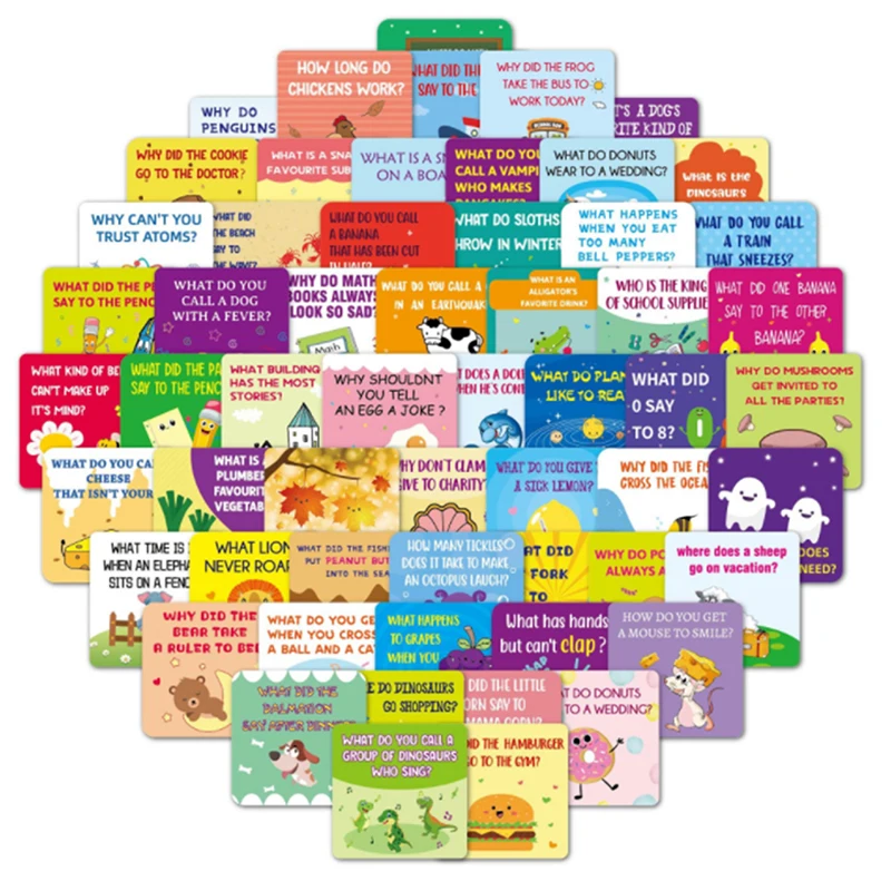 60 pezzi Lunch Box Notes for Kids Cute Lunchbox Notes per kindergargners