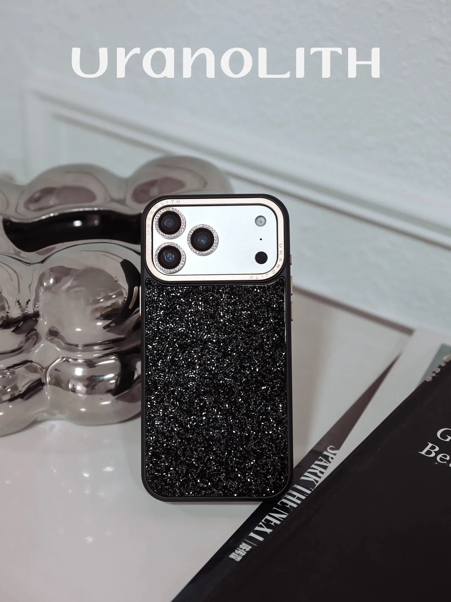 Unique crystal phone case, suitable for iPhone, fully magnetically attached anti-drop high-end protective case