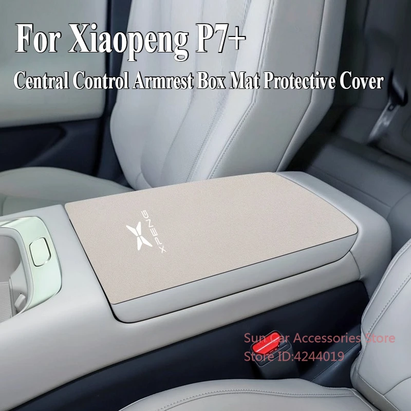 

Для Xiaopeng Xpeng P7 + 2024, замшевый коврик для подлокотника с центральным управлением, защитный чехол, аксессуар для украшения салона автомобиля