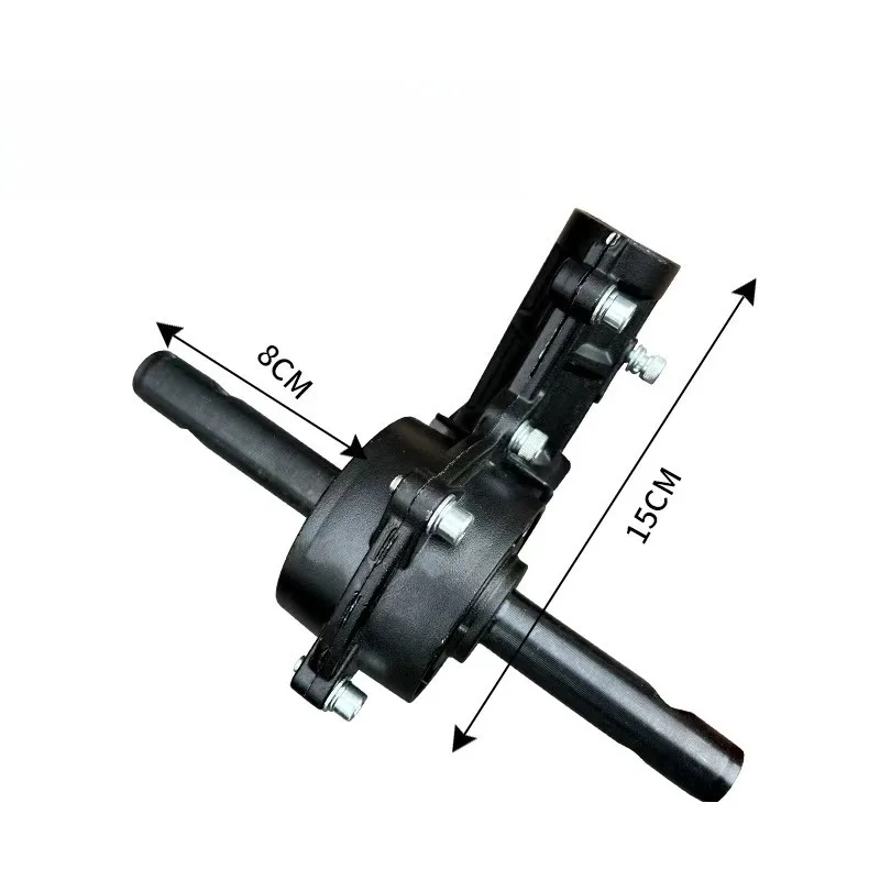 for Lawn Mower Weeding Trenching Wheel Assembly Copper Gear Spindle Aluminum Housing Gearbox Parts