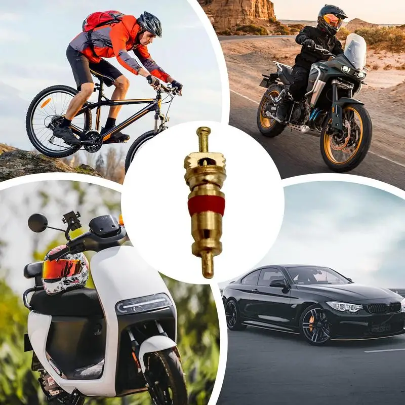 Valve Core Tool 10X Tire Valve Core Tool Copper Inflation Valve Core Valve Stem Core Part Replacement For Cars Semi-Trucks