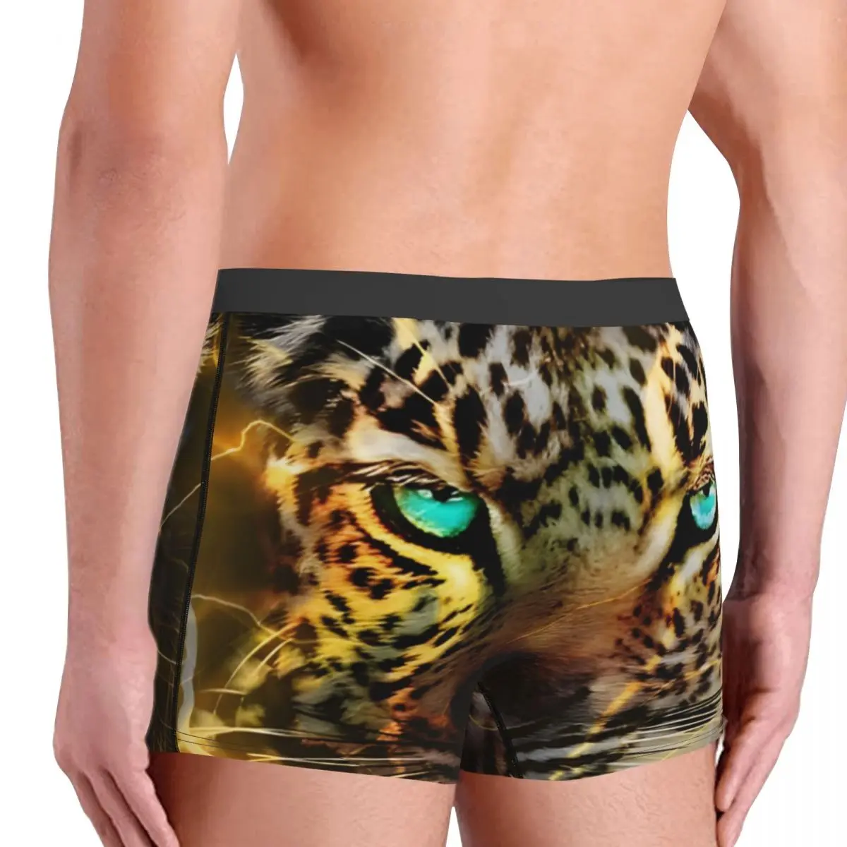 Space Galaxy Wolf Underpants Cotton Panties Man Underwear Sexy Lightning Leopard Shorts Briefs