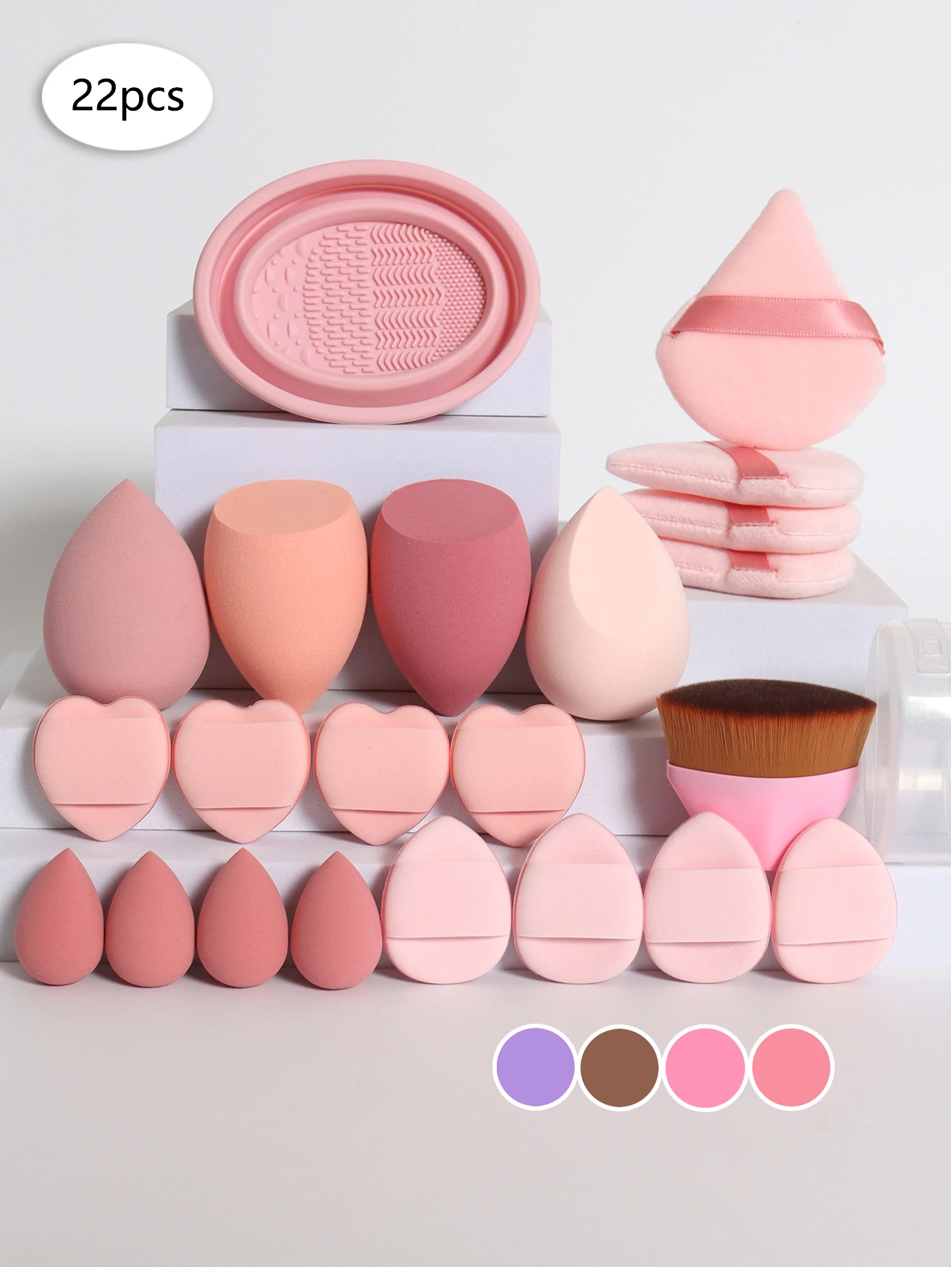 Magic Brush Set, multifunktionales Make-up-Werkzeug, ein nasser und trockener Foundation-Schwamm, wird größer, wenn sie auf Wasser ausgesetzt wird, ohne
