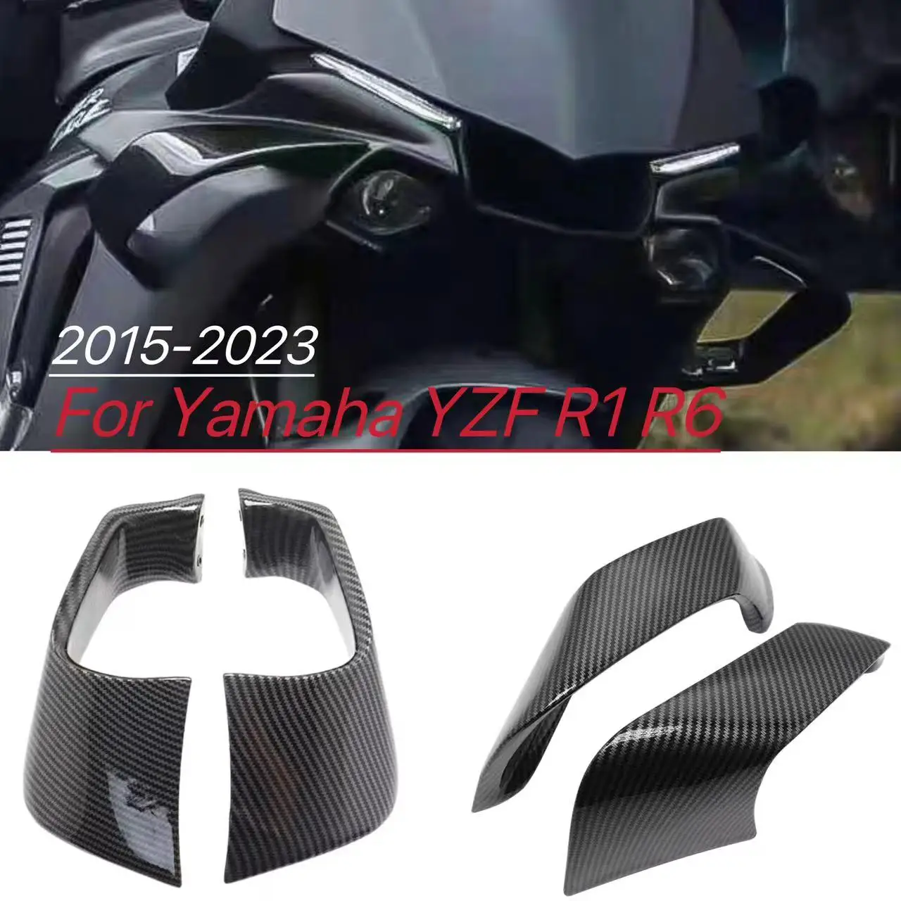 

Motorcycle Accessories Fixed wing fairing Small wing spoiler Aerodynamic wing For Yamaha YZF R1 2015-2022 YZF R6 2017-2021