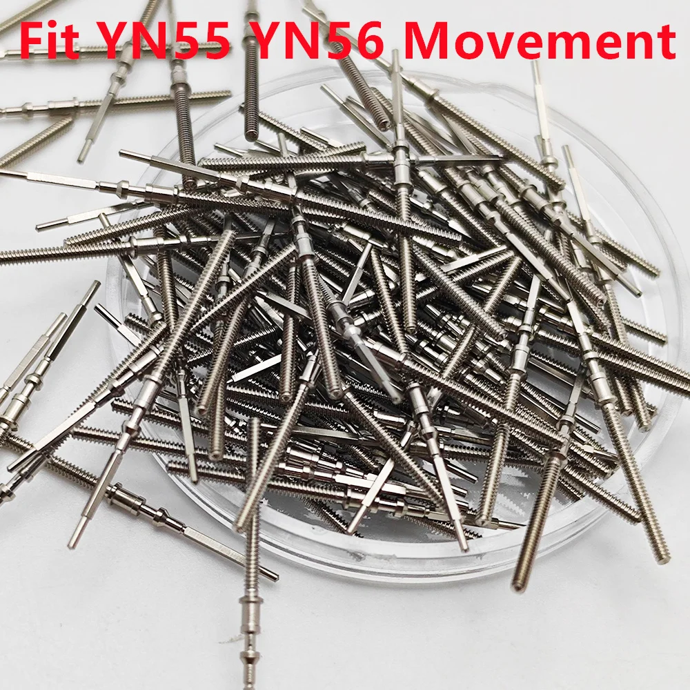 YN55 Stem Watch Crown Stem Stainless Steel Spare Parts Fit YN55 YN56 Movement Watch Accessories Parts