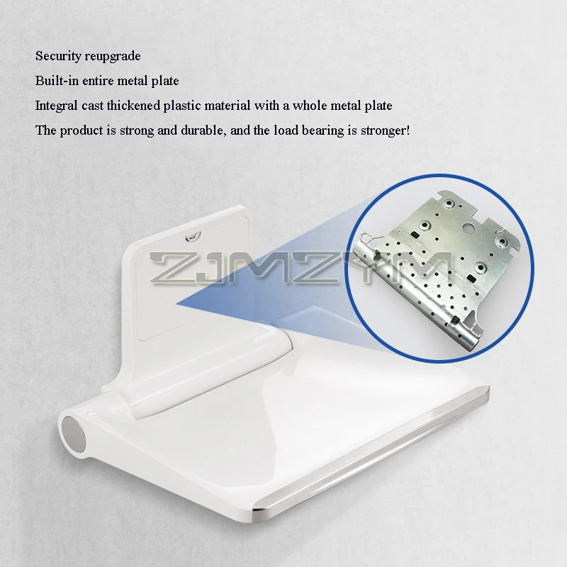 Wall-Mounted Folding Shower Seat, 200 kg Capacity