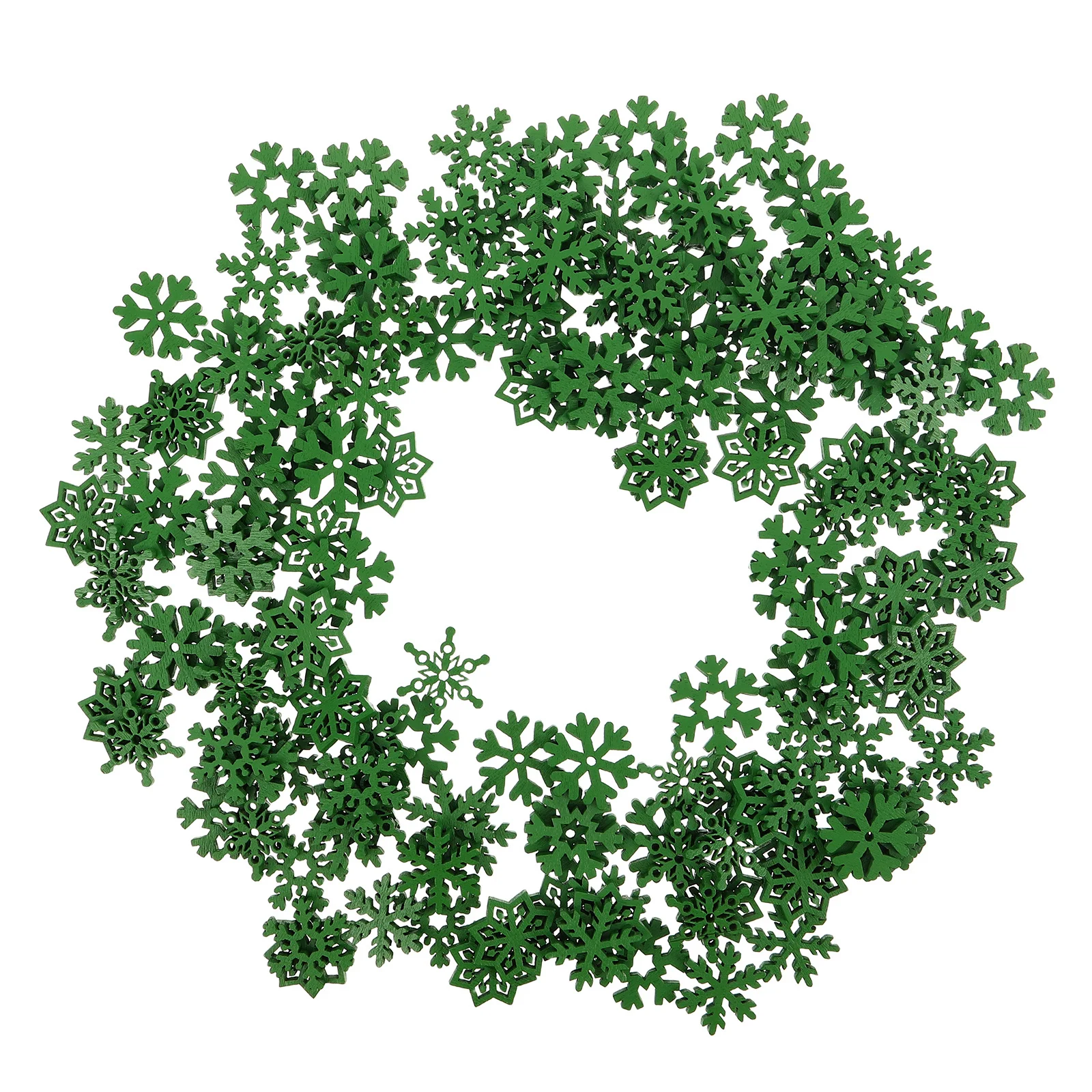 

150Pcs Christmas Wooden Snowflake Ornaments Wood Slices Hanging Xmas Winter Holiday Decorations Farmhouse Style