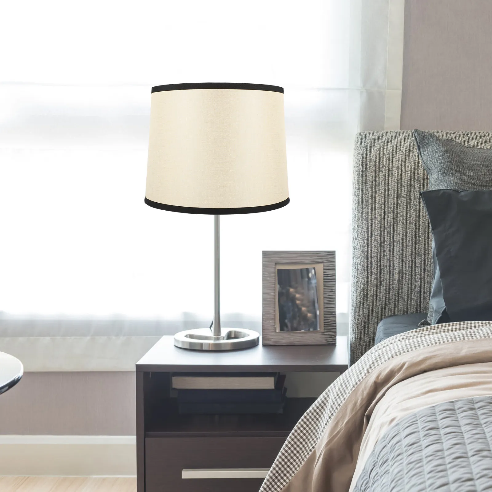 

Lamp Shade Round Cloth Replacement For Table Floor Lamp Modern Drum Cover Home Bedroom Decorative Light Accessory