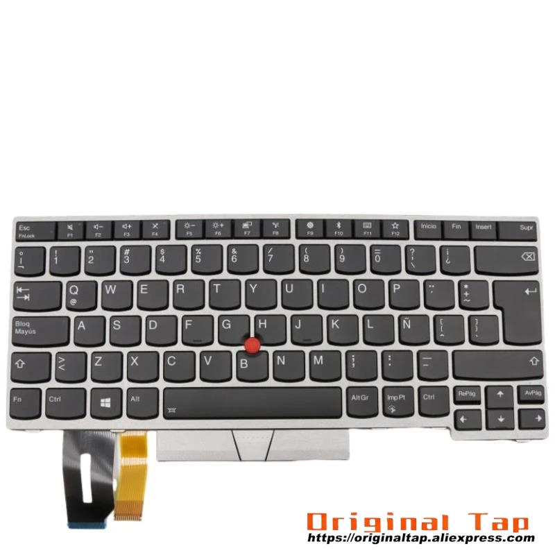 LAS Latin Spanish Backlit Keyboard for Lenovo Thinkpad E480 E485 E490 T480S T490 T495 P43S L480 L490 L380 L390 Yoga 01YN343 01YN