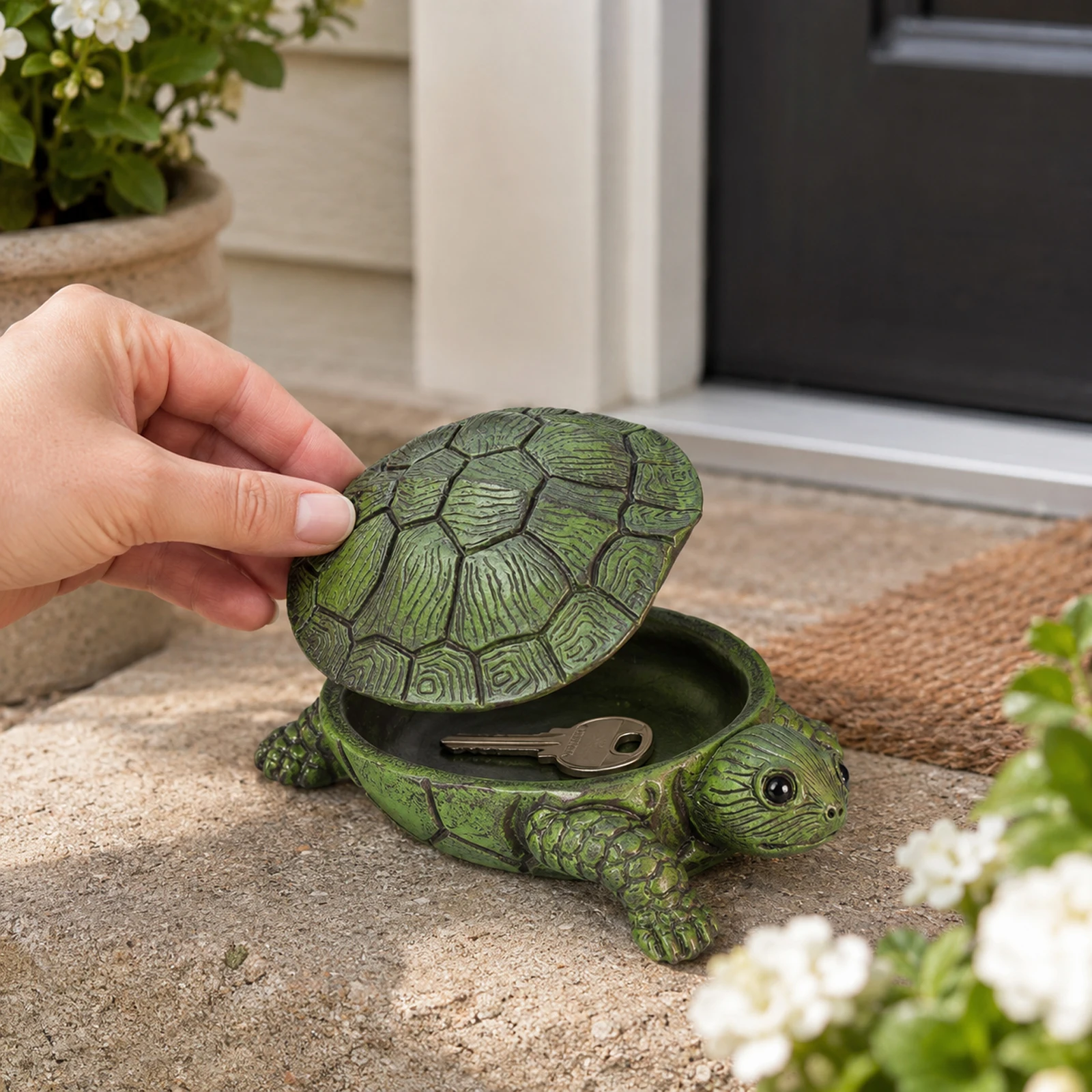 Creative Resin Turtle Key Hideaway Box Multifunctional Desktop Storage Box Home Decorative Container Desktop Ornaments
