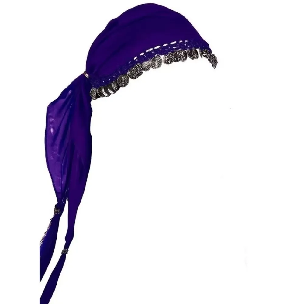 Coin Decorations Crochet Coin Headscarf Belly Dance Ethnic Style Traditional Headwear Ethnic Dance Costume Headwear Dance Show