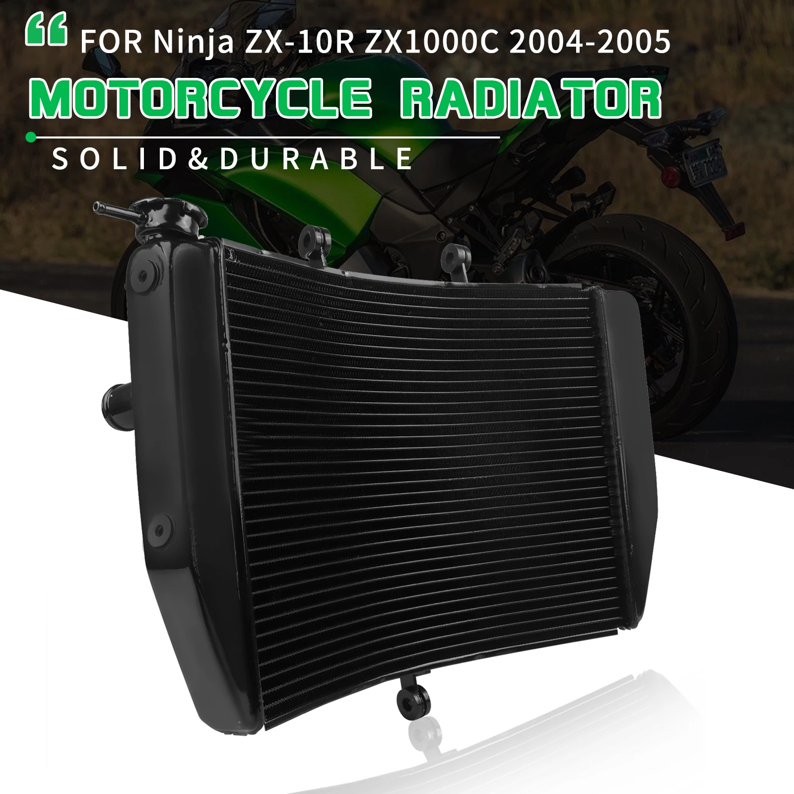 

Motorcycle Engine Tank Radiator For Kawasaki NINJA ZX10R ZX-10R ZX1000C ZX 10R 2004-2005 Replace Part Cooling Cooler Accessories