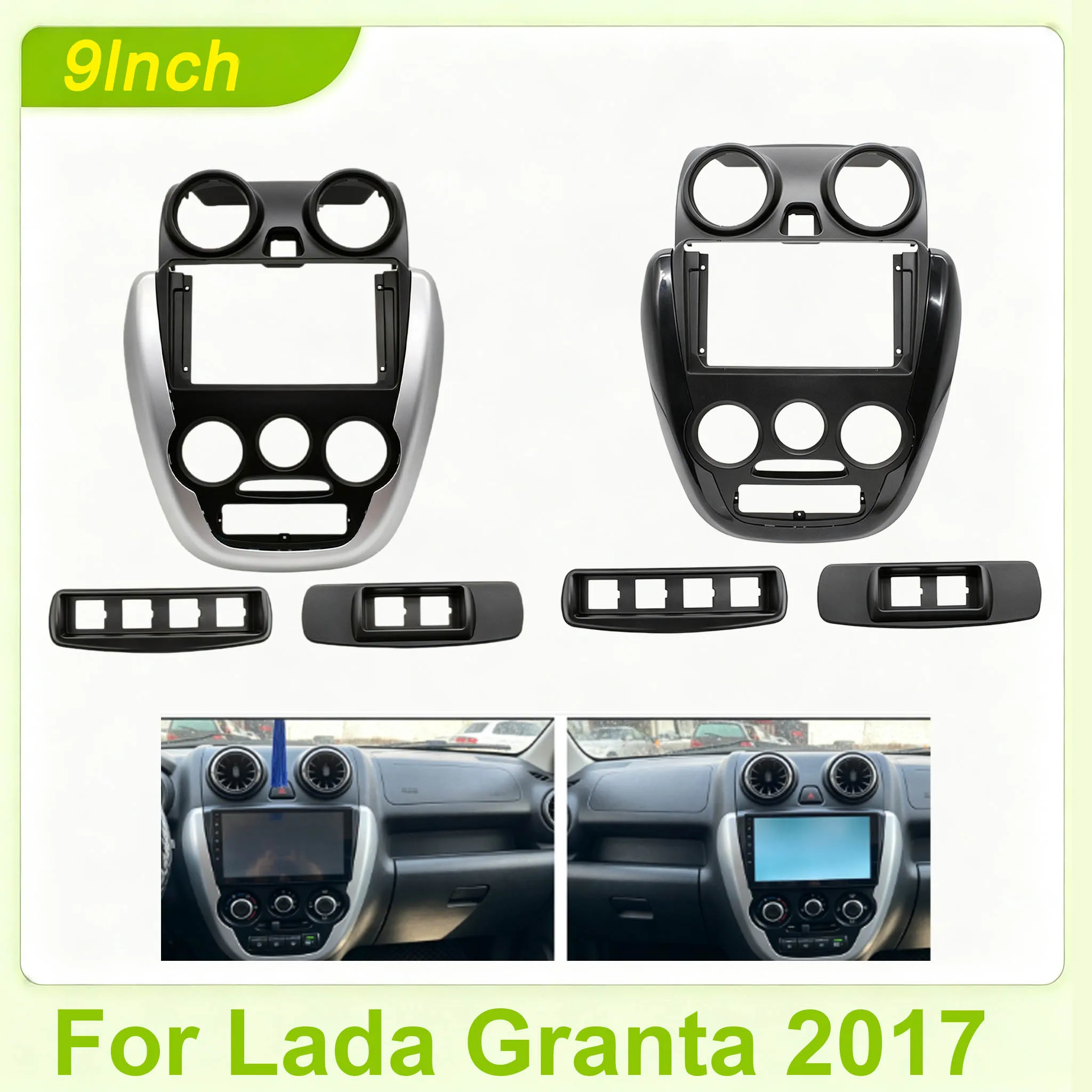 For Lada Granta 2017 9 Inch Android Radio Fascia Frame GPS Navigation Stereo Dash Panel Installation Kit
