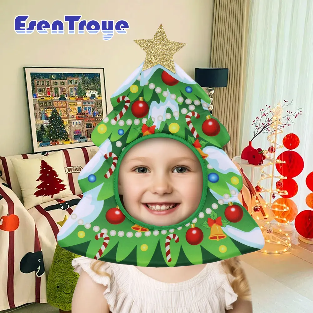 

Christmas Decorations 2024 Christmas Tree Santa Claus Lucky Bag Headgear Hat Cosplay Props Navidad Party New Year Holiday Gifts