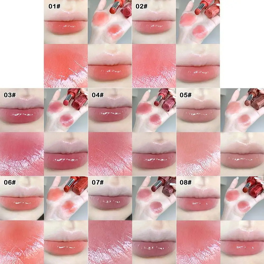 مرآة ترطيب الوجه أحمر الشفاه غير عصا كوب مقاوم للماء ملمع الشفاه الزائفة اللون الطبيعي تطوير عارية الشفاه الصقيل النساء