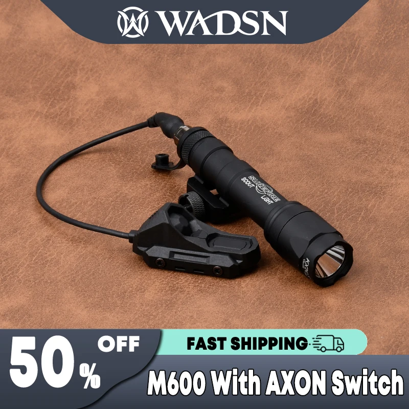 

WADSN Airsoft Light Surefir M300 M600 Flashlight With AXON Dual Function Remote Pressure Switch Fit 20mm Rail Hunting