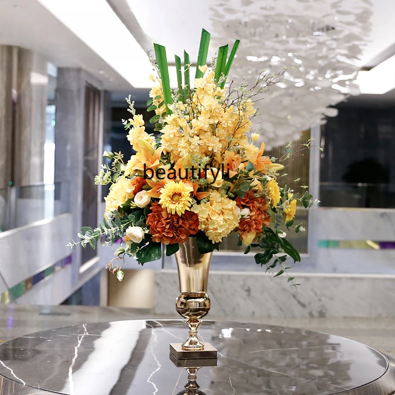 Artificial flower fake flower hotel lobby front desk, shopping mall living room table high-end light luxury, decoration