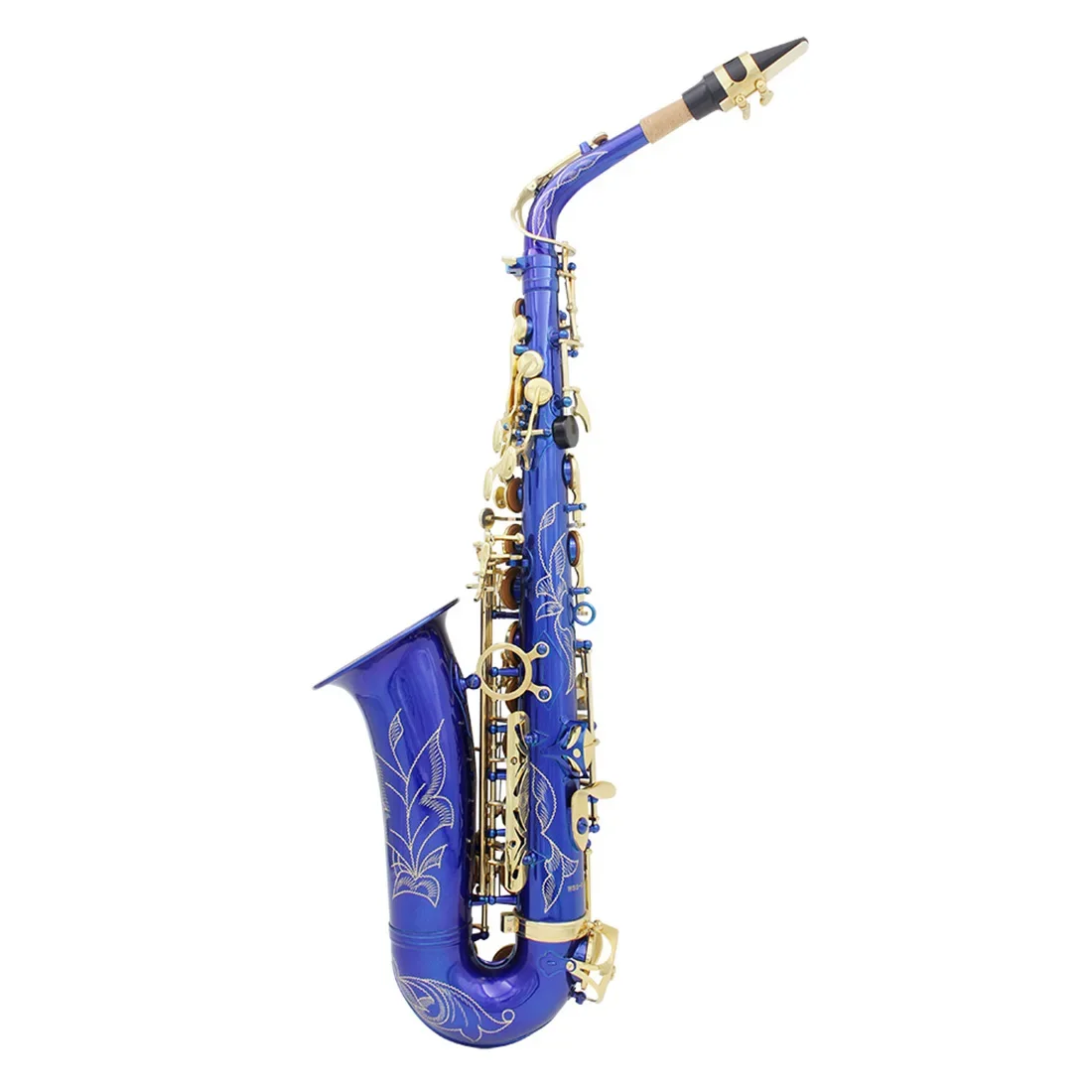 SLADE Eb Alto Saxophone E شقة الأزرق الذهب مفتاح آلات النفخ الخشبية مجموعة مع حقيبة حمل فرشاة تنظيف المعبرة وأجزاء