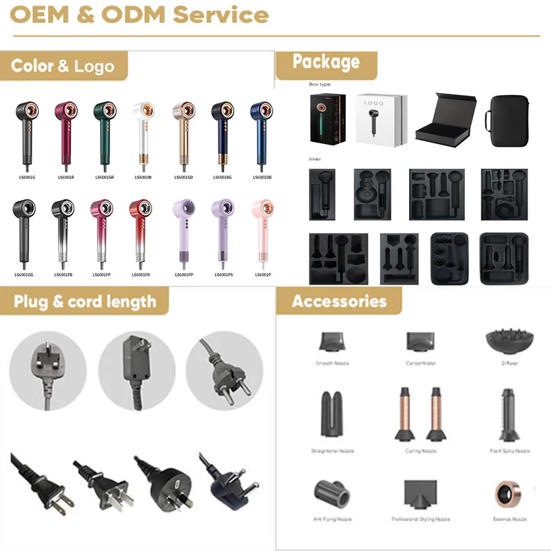 5 In 1 Professional Salon Quality High Speed Negative Ion Hair Dryer Multi Styler Professional Hair Dryer Styling Tool