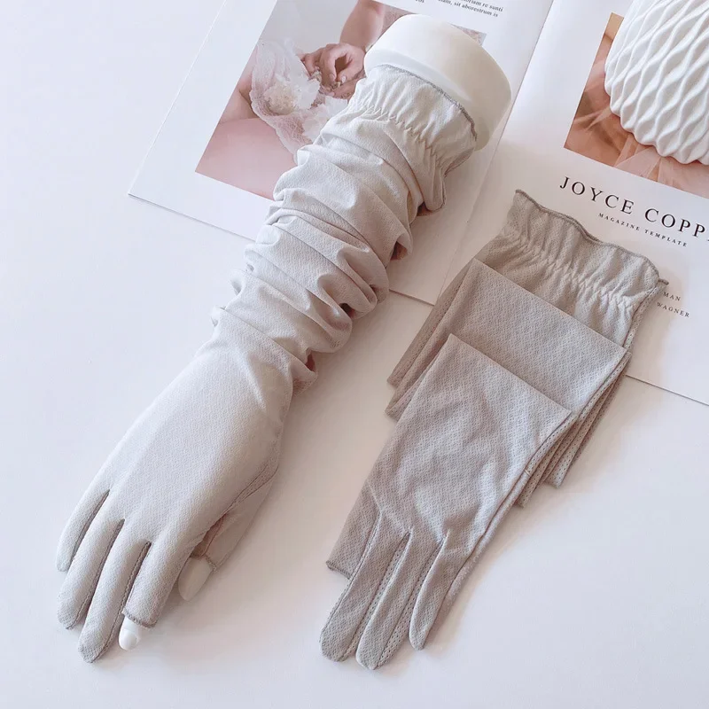 Sonnencreme Ärmel Handschuhe Sommer Lange Eis Seide Großhandel Leckage Finger Zwei Finger Spitze Lose Dünne Eis Gefühl