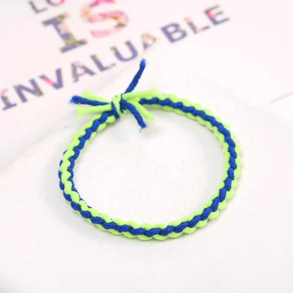 

100 Pcs Hair Scrunchie Ties Elastics Bands Woven Headdress for Women Girls Daily Wear Stylish Hair Accessories