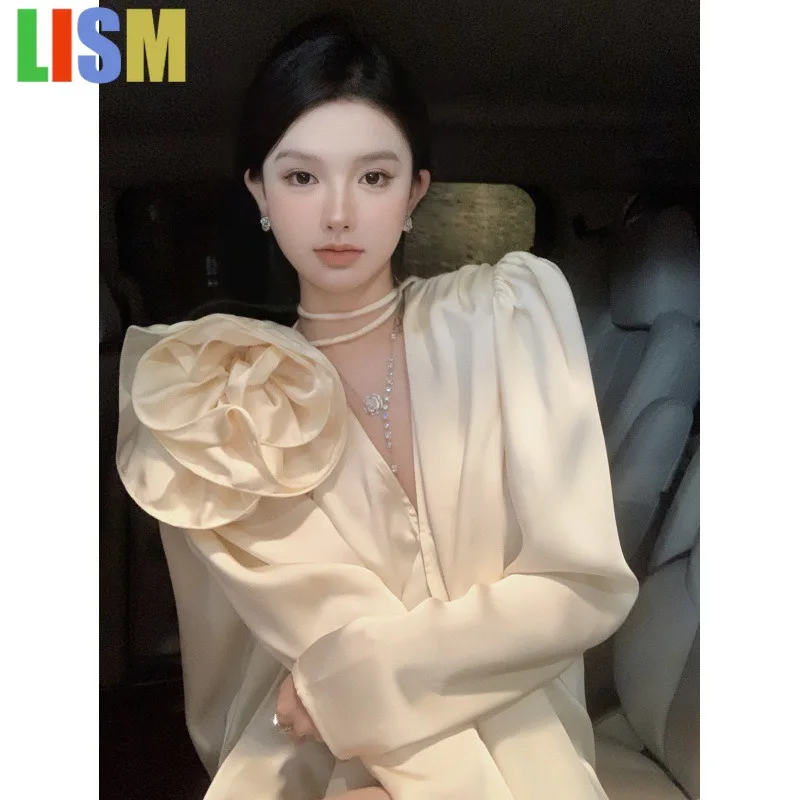 

LISM Shirt for Women in Spring and Autumn New French Temperament Chic and Versatile Elegant Top