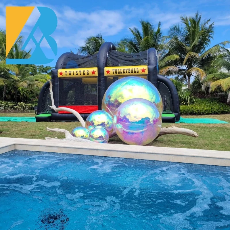 High Quality Shiny Metallic Inflatable Mirror Balls for Party Event Supply Toy
